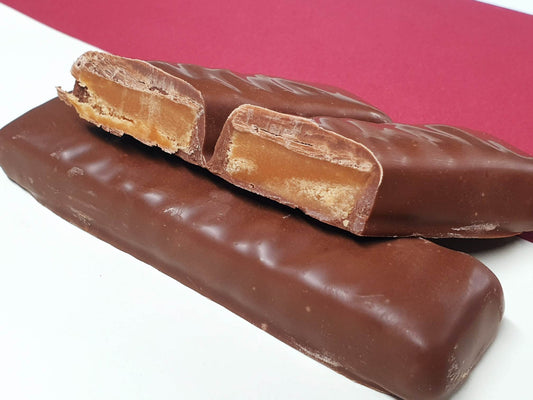 Chocolate Coated Caramel Fudge Bars